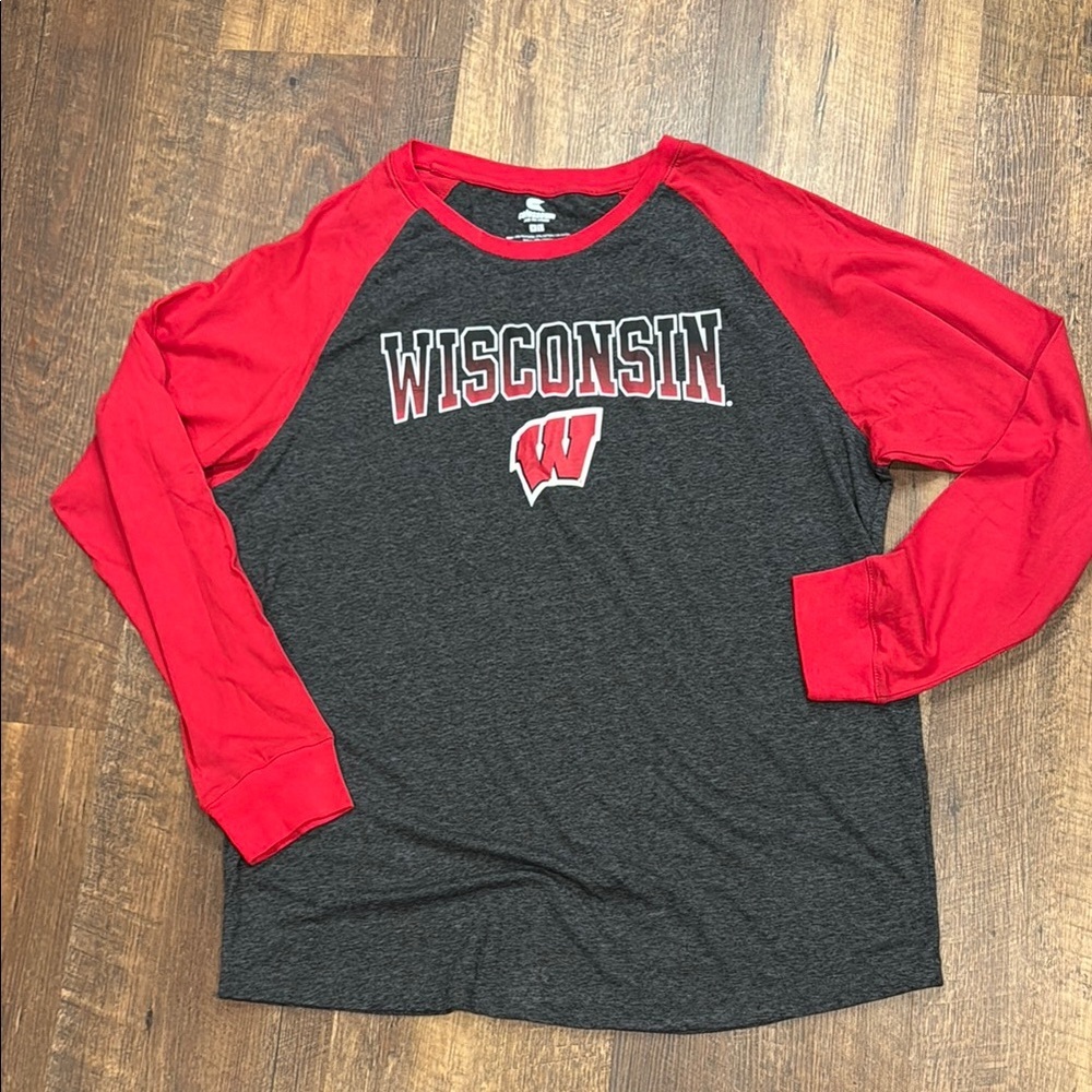 Colosseum Red‎ and Gray Wisconsin T-Shirt Unisex XL